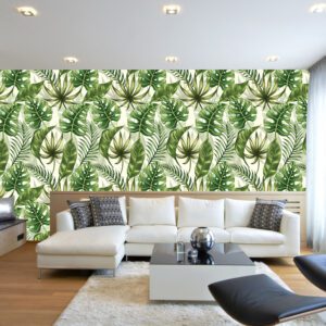 Papel de Parede Adesivo Folhagem 300x52cm Lavável