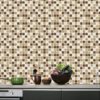 Papel de Parede Adesivo Pastilha Marrom 300x52cm 2 10240480956 foto 3 cod 96892 pastilha mesclado marrom