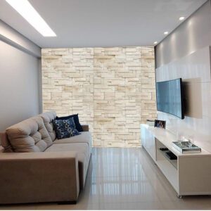 Papel de Parede Adesivo Pedra Canjiquinha 300x52cm Vinílico