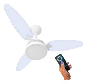 Ventilador de teto 960mm Wind Light com controle remoto e LED 18W 110V