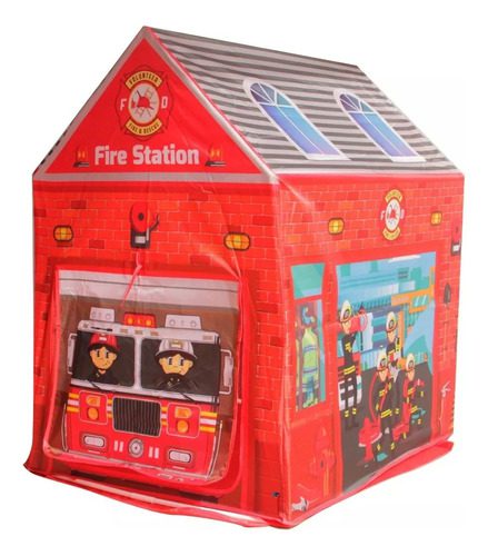 Barraca Bombeiro Infantil 105cm Cabana Playground