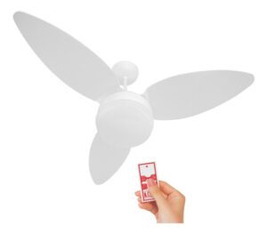 Ventilador de Teto Ponente Zonda 220v com Controle Remoto e 3 Pás Branco