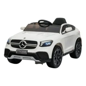 Mini carro elétrico infantil Mercedes GLC Coupé branco com luzes e sons