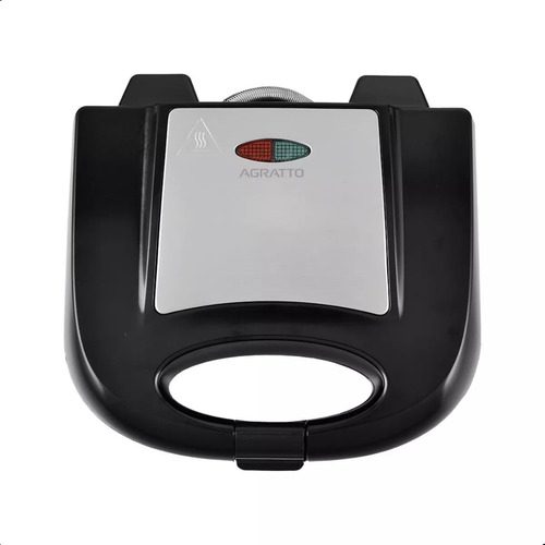 Sanduicheira e grill inox Agratto 127V antiaderente 1 Sanduicheira e grill inox Agratto com acabamento moderno e luz indicadora