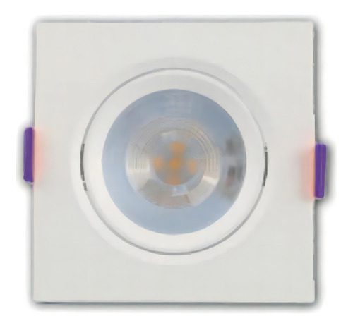 Spot Led Quadrado 5w Direcionável Bivolt Branco Quente 1 Spot led quadrado 5w branco com luz quente para iluminação decorativa