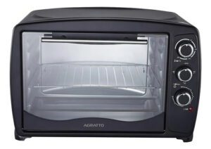 Forno elétrico de bancada 44 litros Agratto preto com grill e timer