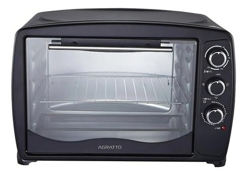 Forno elétrico de bancada 44 litros Agratto FE44 Preto 127V 1 Forno elétrico de bancada 44 litros Agratto preto com grill e timer