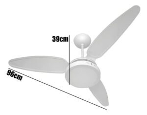 Ventilador de Teto Wind Light Silent 18W com Controle Remoto e LED Branco 960mm