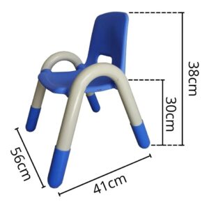 Cadeira Infantil Azul Importway 56cm Empilhável Resistente