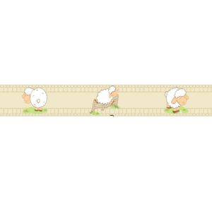 Faixa Papel De Parede Infantil Ovelhinhas 100x15cm Adesiva