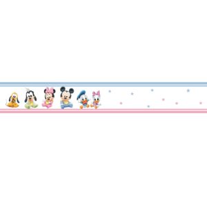 Faixa Papel De Parede Infantil Disney 100x15cm Adesiva