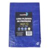 Lona plástica 7,5x6m azul impermeável Importway com ilhoses