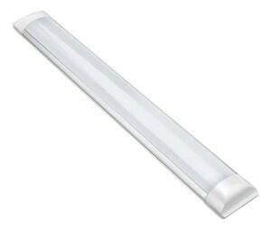 Luminária Tubular LED 60cm 18W Sobrepor Branco Frio Autovolt