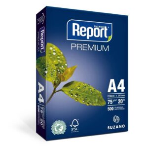 Resma de papel sulfite A4 Report Premium 75g com 500 folhas