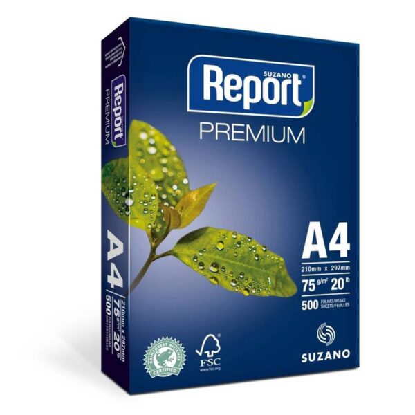 Papel Sulfite A4 Report Premium 75g 500 Folhas 1 Resma de papel sulfite A4 Report Premium 75g com 500 folhas