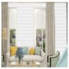 Papel de Parede Adesivo Gesso 3D Branco 300x52cm 3 7787440767 gesso 3d branco cod 95061 2