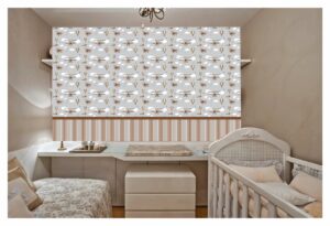 Papel de Parede Adesivo Infantil Aviões Marrom 300x52cm