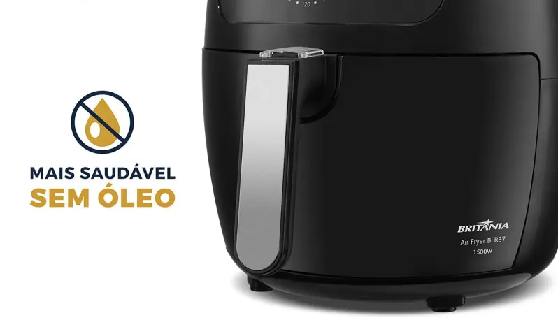Air Fryer Britânia 4,2 Litros 1500W BFR37 Antiaderente 6 D NQ NP 2X 692191 MLA93403071985 092025 F