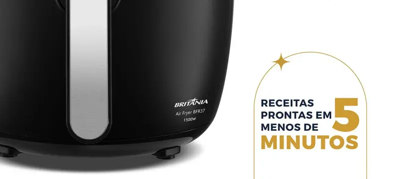 Air Fryer Britânia 4,2 Litros 1500W BFR37 Antiaderente 4 D NQ NP 2X 703306 MLA93403375395 092025 F