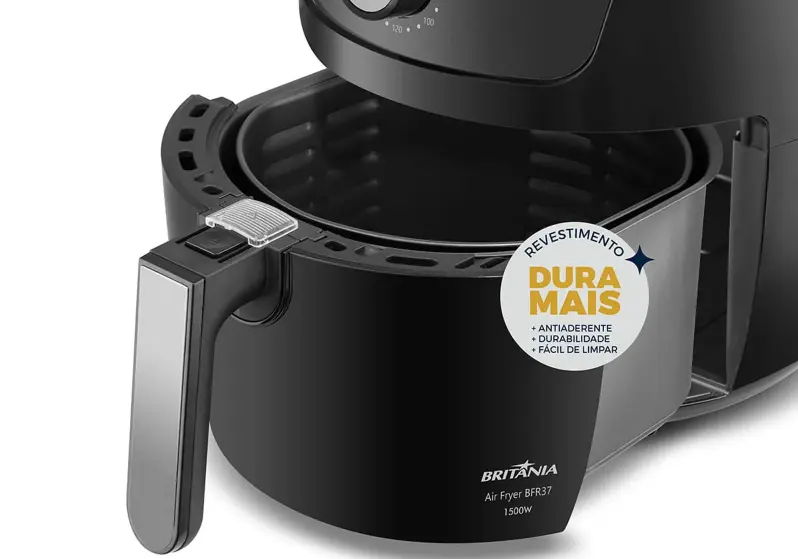 Air Fryer Britânia 4,2 Litros 1500W BFR37 Antiaderente 2 D NQ NP 2X 816923 MLA92988592166 092025 F