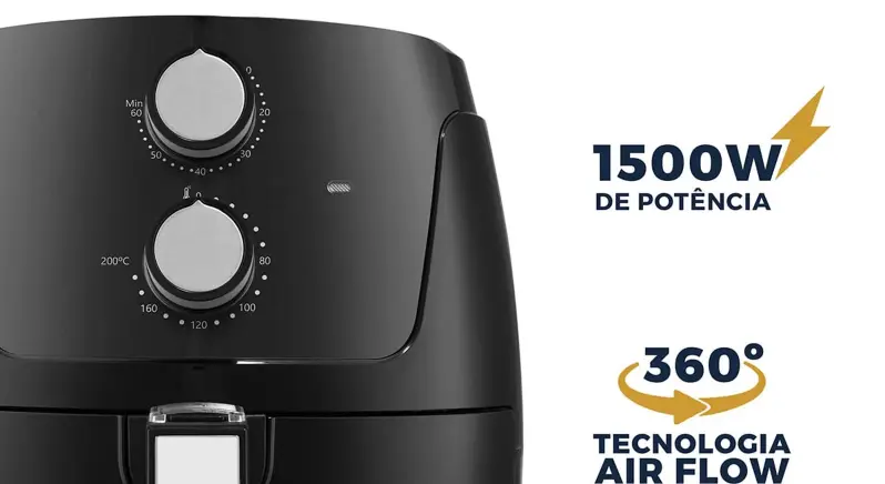 Air Fryer Britânia 4,2 Litros 1500W BFR37 Antiaderente 3 D NQ NP 2X 880280 MLA93403326103 092025 F