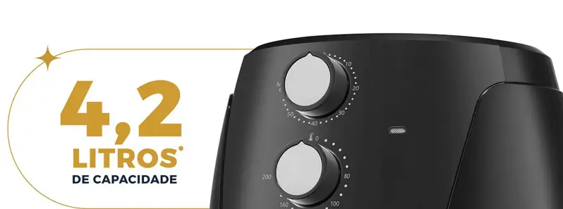 Air Fryer Britânia 4,2 Litros 1500W BFR37 Antiaderente 5 D NQ NP 2X 943574 MLA93403003461 092025 F
