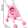 Carrinho de Boneca Tipo Guarda-Chuva Importway com 1 Boneca Rosa 3 15292380417 d 864248 mlu77964166243 072024 o