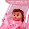 Carrinho de Boneca Tipo Guarda-Chuva Importway com 1 Boneca Rosa 4 15292380425 d 667600 mlu77964059613 072024 o