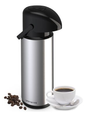 Garrafa Térmica Pressão 1 Litro Verona Unitermi Inox
