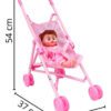 Carrinho de Boneca Tipo Guarda-Chuva Importway com 1 Boneca Rosa 9 15292431411 d 643504 mlb47346686040 092021 o