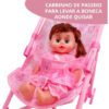 Carrinho de Boneca Tipo Guarda-Chuva Importway com 1 Boneca Rosa 10 15292431419 d 642433 mlb47346438964 092021 o