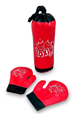 Kit de Boxe Infantil 3 Peças com Saco de Pancada e 2 Luvas Vermelho 1 15292434834 d 848930 mlu70873000395 082023 o 1