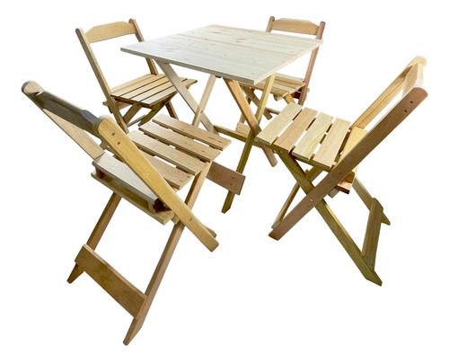 Conjunto Mesa 4 Cadeiras Madeira Dobrável 70x70cm Restaurante 1 15292453941 d 804035 mlb69983827515 062023 o 1