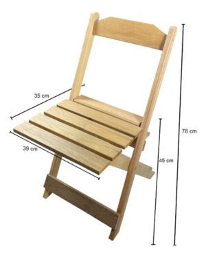 Conjunto Mesa 4 Cadeiras Madeira Dobrável 70x70cm Restaurante
