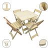 Conjunto Mesa 4 Cadeiras Madeira Dobrável 70x70cm Restaurante 13 15292473975 d 709234 mlu76289365063 052024 o