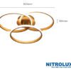 Plafon 3 Anéis Selene Dourado 45W 4000K 50cm Bivolt 9 15292476138 d 934790 mlu77191646902 072024 o