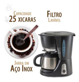 Cafeteira Elétrica Agratto 25 Xícaras Caffe Thermo 110v Inox