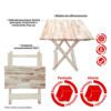 Conjunto Mesa 4 Cadeiras Madeira Dobrável 70x70cm Restaurante 31 15292517467 d 966797 mlb28719681147 112018 o