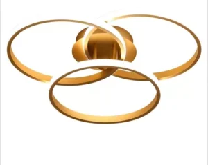 Plafon Selene 002D Dourado 45W 50cm LED 3 em 1