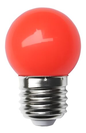 Lâmpada Bolinha LED Vermelha 1,5W Bivolt E27