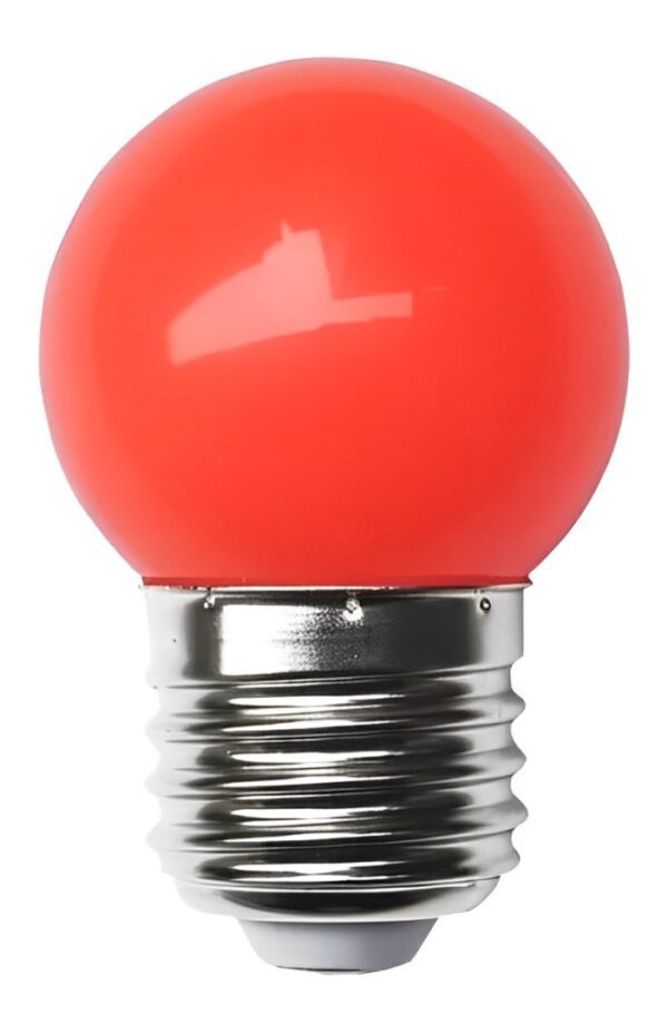 Lâmpada Bolinha LED Vermelha 1,5W Bivolt E27 1 15312094107 lampada bolbo vermelha 2