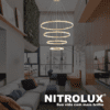 Lustre Pendente Moderno 4 Aneis 85W Dourado LED Bivolt LP-803 3 15331024769 01