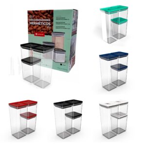 Kit Pote Organizador Hermético Dubai 5L Unitermi - 3 Peças