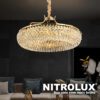 Lustre Dourado de Cristal 50cm 6 Lâmpadas LTR-025 Nitrolux 4 15334976322 6179 3