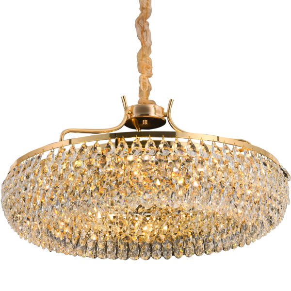 Lustre Dourado de Cristal 50cm 6 Lâmpadas LTR-025 Nitrolux 1 15334976330 6179 1