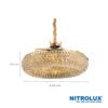 Lustre Dourado de Cristal 50cm 6 Lâmpadas LTR-025 Nitrolux 3 15334976344 6179 2