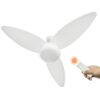 Ventilador de Teto Inverter Zonda 30W Controle Remoto Bivolt 2 Ventilador de Teto Inverter Zonda branco com 3 pás e iluminação, acompanhado de controle remoto moderno.