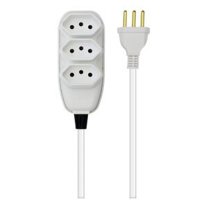 Extensão Elétrica 3 Metros Ilumi 3 Tomadas 10A 250V
