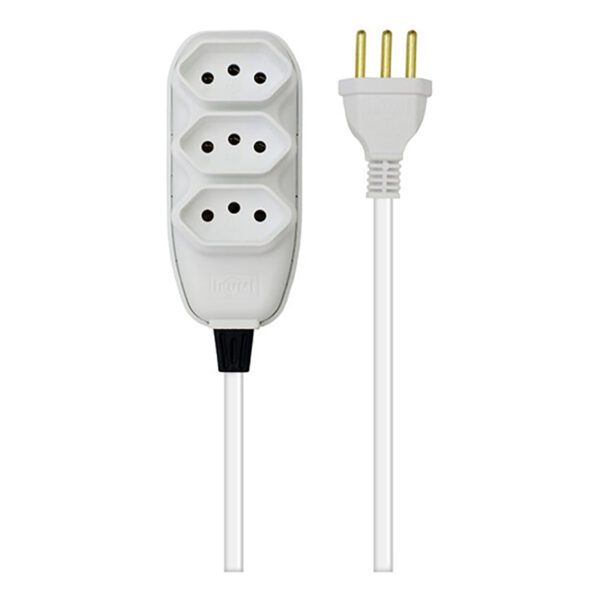 Extensão Elétrica 3 Metros Ilumi 3 Tomadas 10A 250V 1 15346296280 17991 001 2