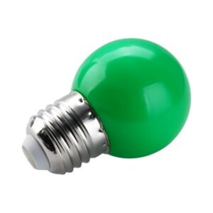 Lâmpada Bolinha LED Verde 1,5W E27 Bivolt Decorativa